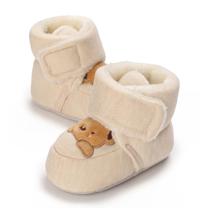 Newborn Winter Cartoon Cotton Boots Soft Sole Warm Shoes