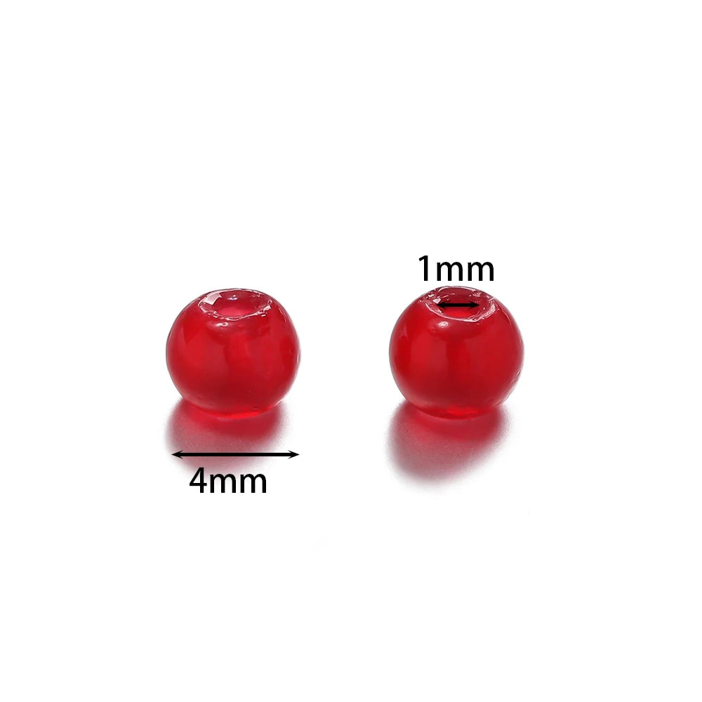 DIY Jewelry Beads Kit – Colorful Glass Round Beads for Bracelet & Necklace Making