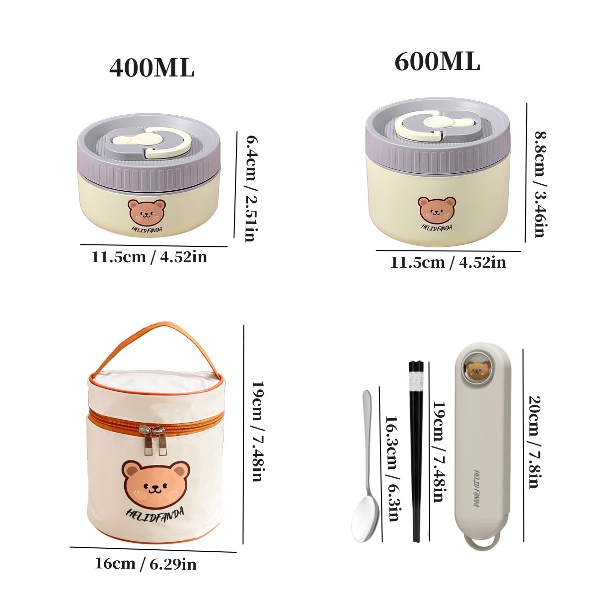 Stainless Steel Thermal Bento Lunch Box Large Capacity Insulated Food Container