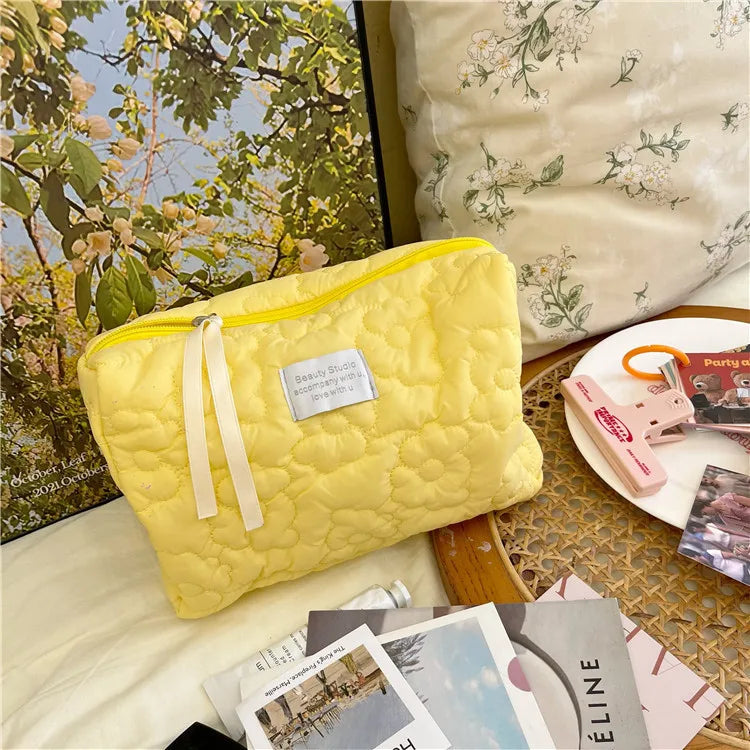 Flower Pattern Women Makeup Bag Cosmetic Organizer Zipper Travel Pouch