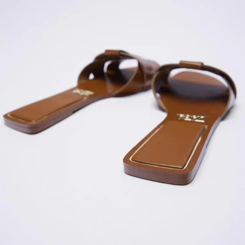 Women Open Toe Slide Sandals Soft Breathable Casual Slippers
