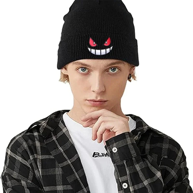 Unisex Anime Embroidered Knit Cap for Adults and Kids Cosplay Hat