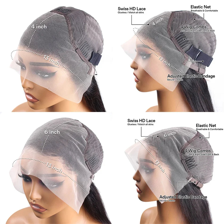 Loose Deep Wave Human Hair Wig – HD Lace Front Glueless Wig Natural Hairline
