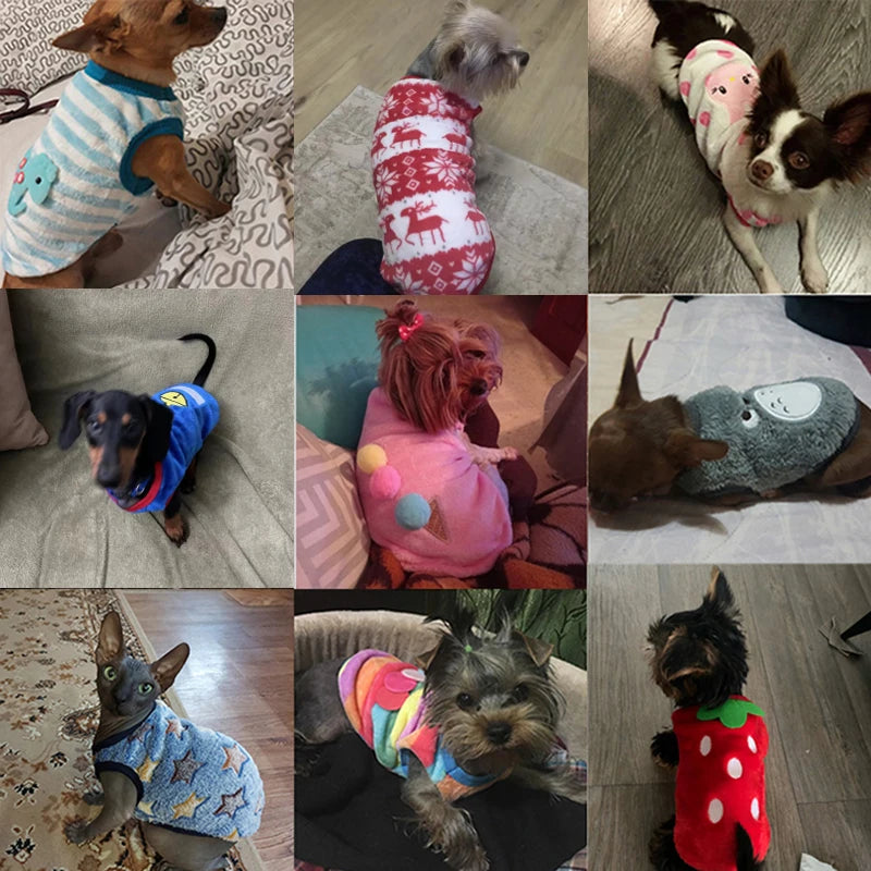 Warm Dog Vest Soft Flannel Pet Jacket