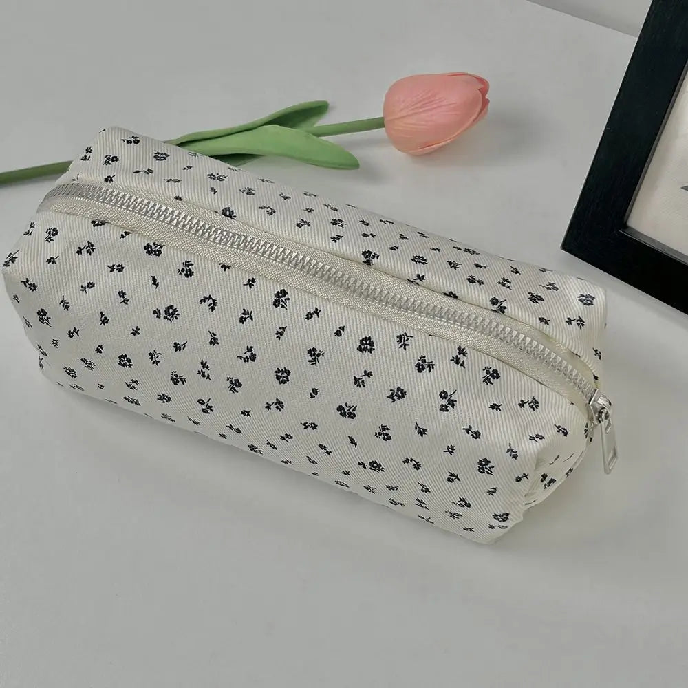 Floral Pencil Case Large Capacity Stationery Organizer