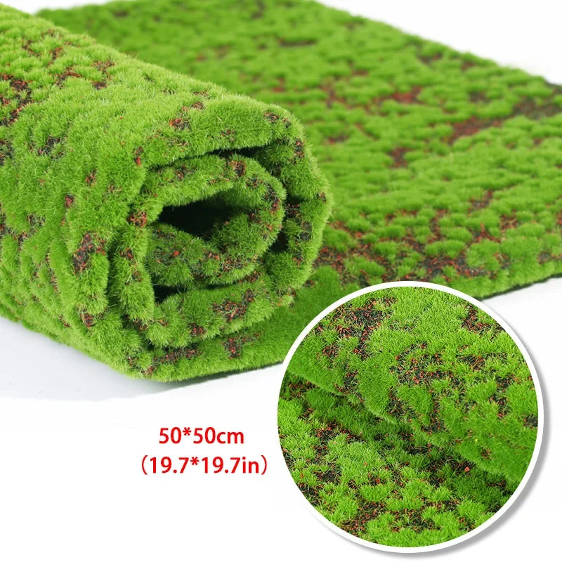 Artificial Grass Rug 50x50cm Fake Moss Turf Mat Garden Wedding Decor Carpet