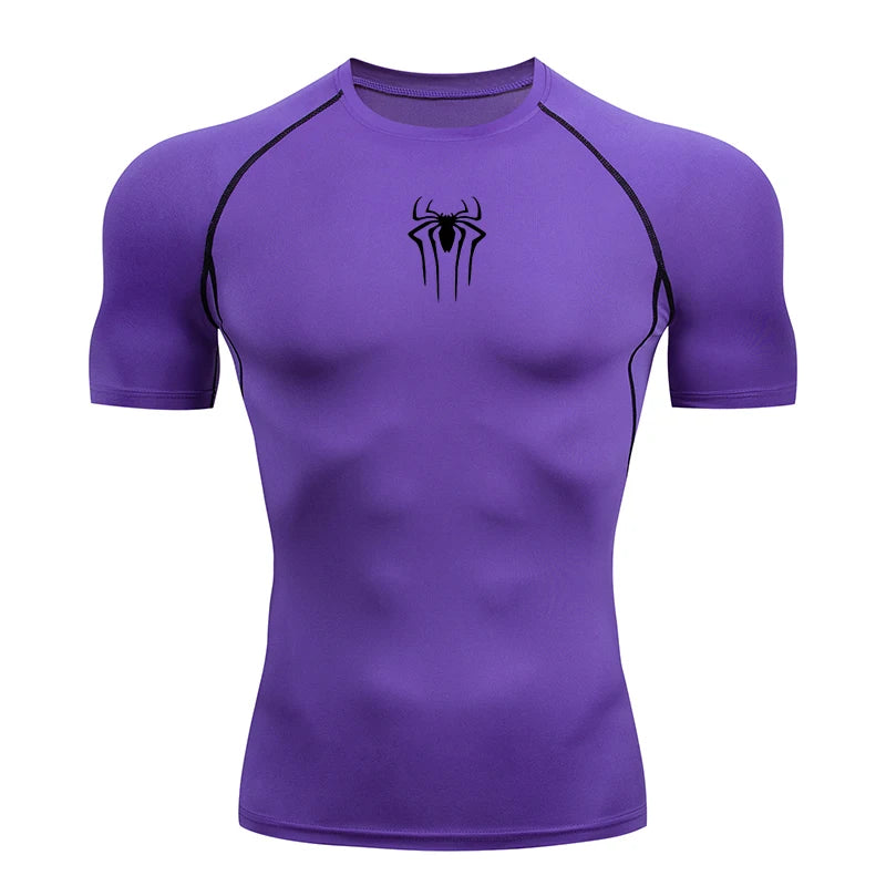 Men Compression Short Sleeve Quick Dry Gym Running Fitness T Shirt