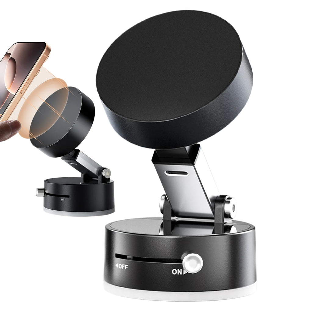 Magnetic Car Phone Holder Vacuum Suction Double