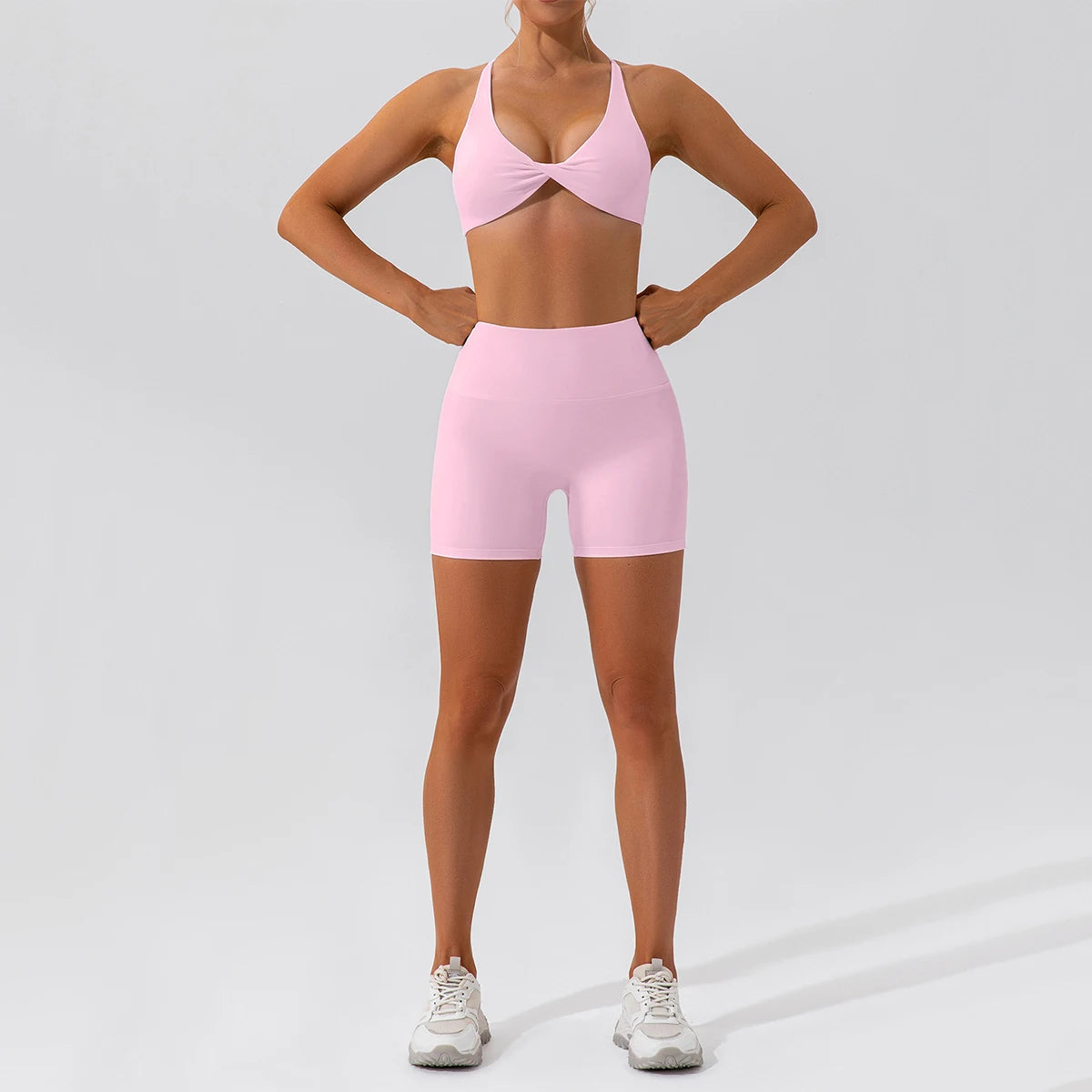 2PCS Seamless Yoga Set Women Long Sleeve Crop Top High Waist Leggings Workout Outfit