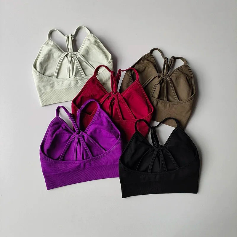 Women Seamless Yoga Set High Waisted Leggings & Sports Bra Gym Outfit