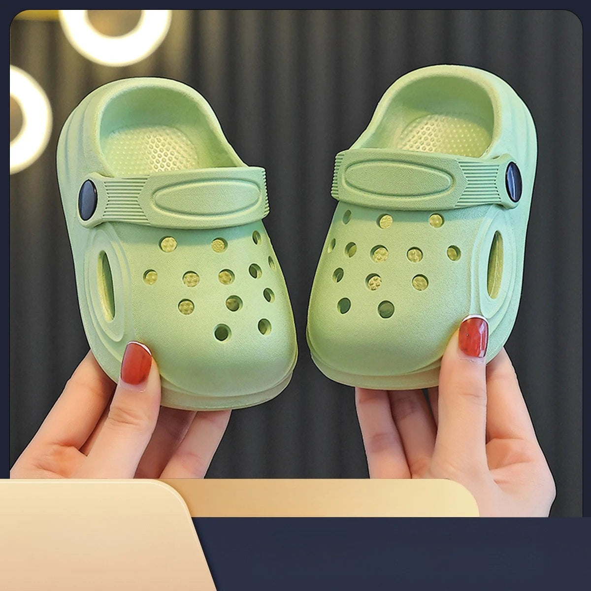 Kids Hole Sandals Soft Anti Slip Beach Slippers DIY Design Boys Girls Summer Shoes