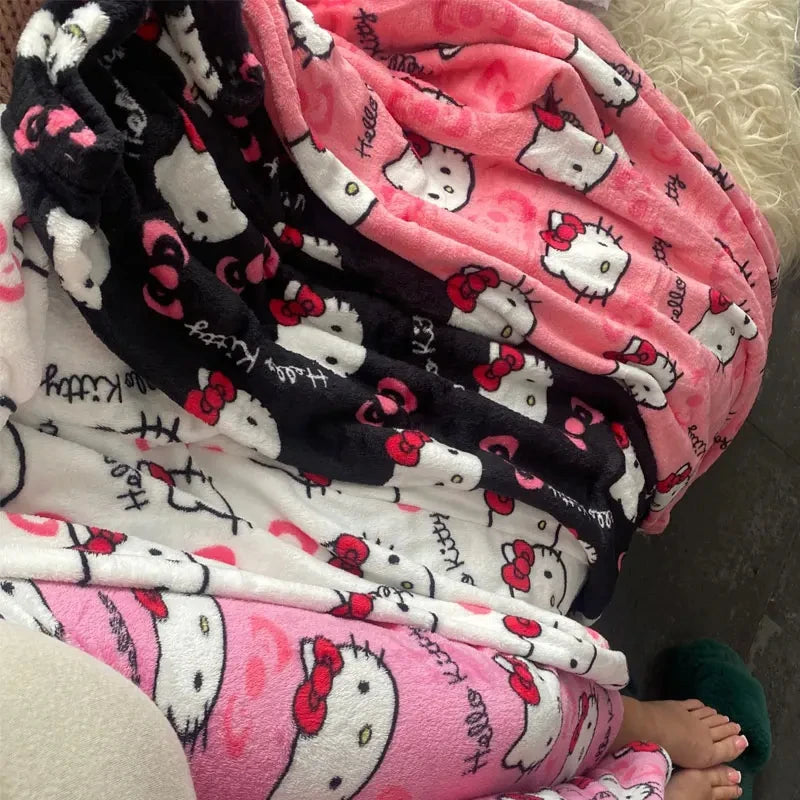 Hello Kitty Pajama Pants Cartoon Sanrio Women Sleepwear Home Trousers
