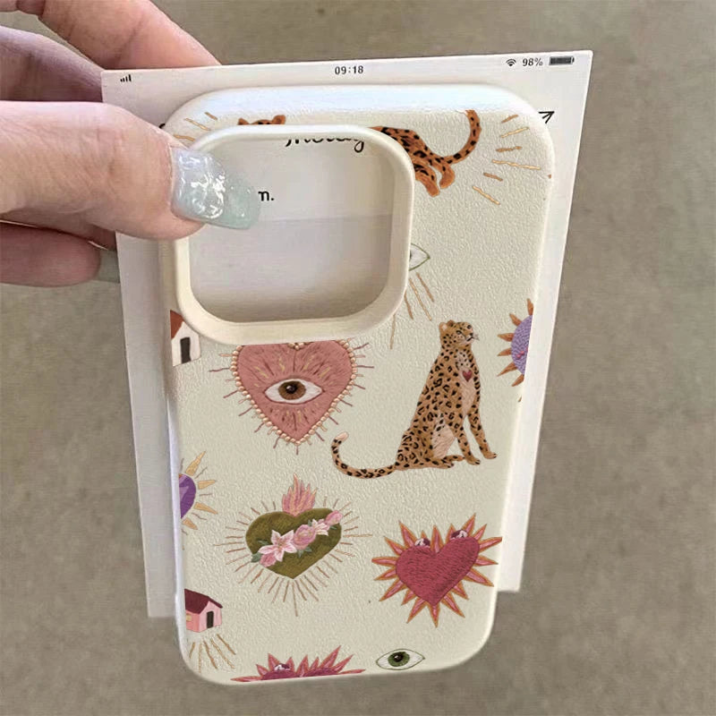 Leopard Lichee Pattern Silicone iPhone Case
