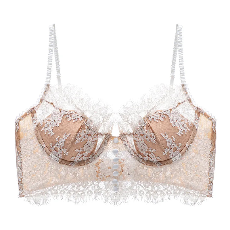 Women Lace Strappy Bralette Backless Retro Vest Bra Sexy Lingerie