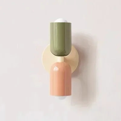 Nordic Colorful Wall Lamp Bedside Macaron Style Bedroom Corridor Lighting Decor