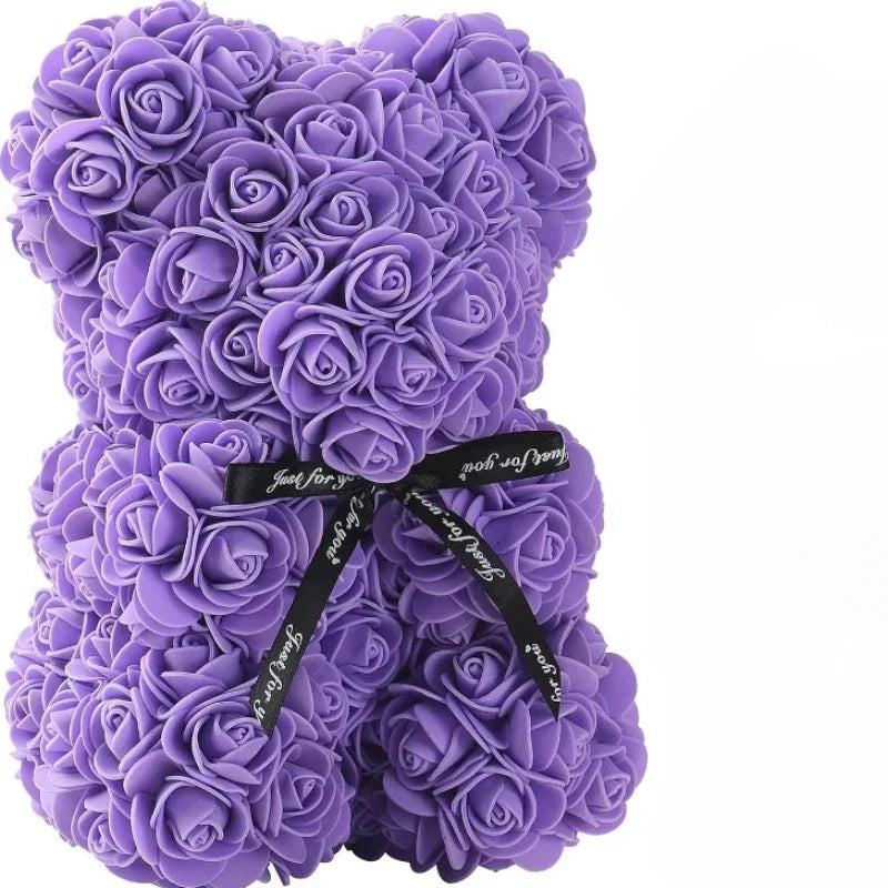Eternal Rose Teddy Bear Gift for Mom