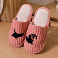 Cartoon Dog Indoor Slippers Warm Home Cotton Shoes