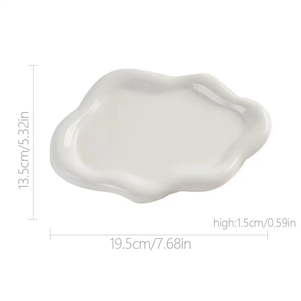 Cloud Shape Jewelry Tray Electroplated Display Plate for Earrings Rings Decor