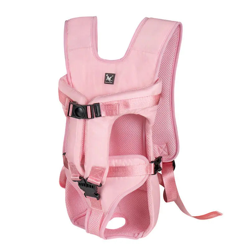 Adjustable Pet Front Carrier Backpack Breathable Hands Free Dog Cat Travel Bag