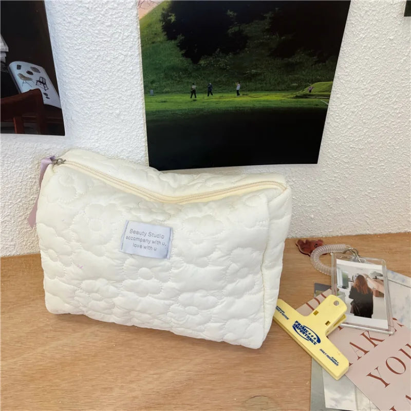 Flower Pattern Women Makeup Bag Cosmetic Organizer Zipper Travel Pouch