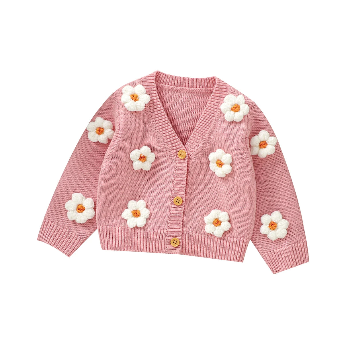 Baby Girl Knit Cardigan Long Sleeve Sweater Coat