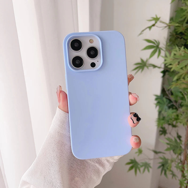 Candy Color Silicone Soft Matte Frosted Ultra Thin iPhone Case