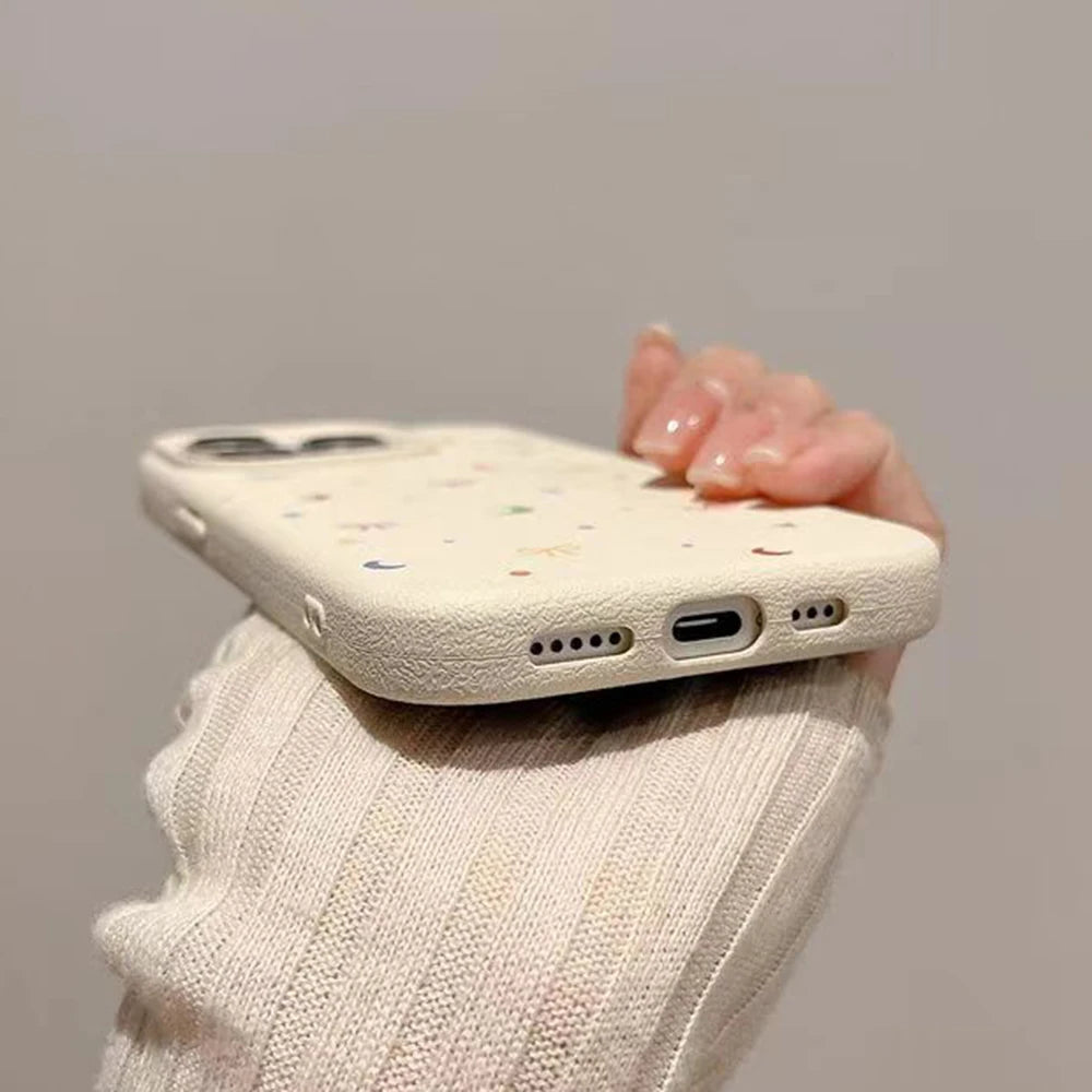 INS Leather Shockproof Soft Silicone iPhone Case
