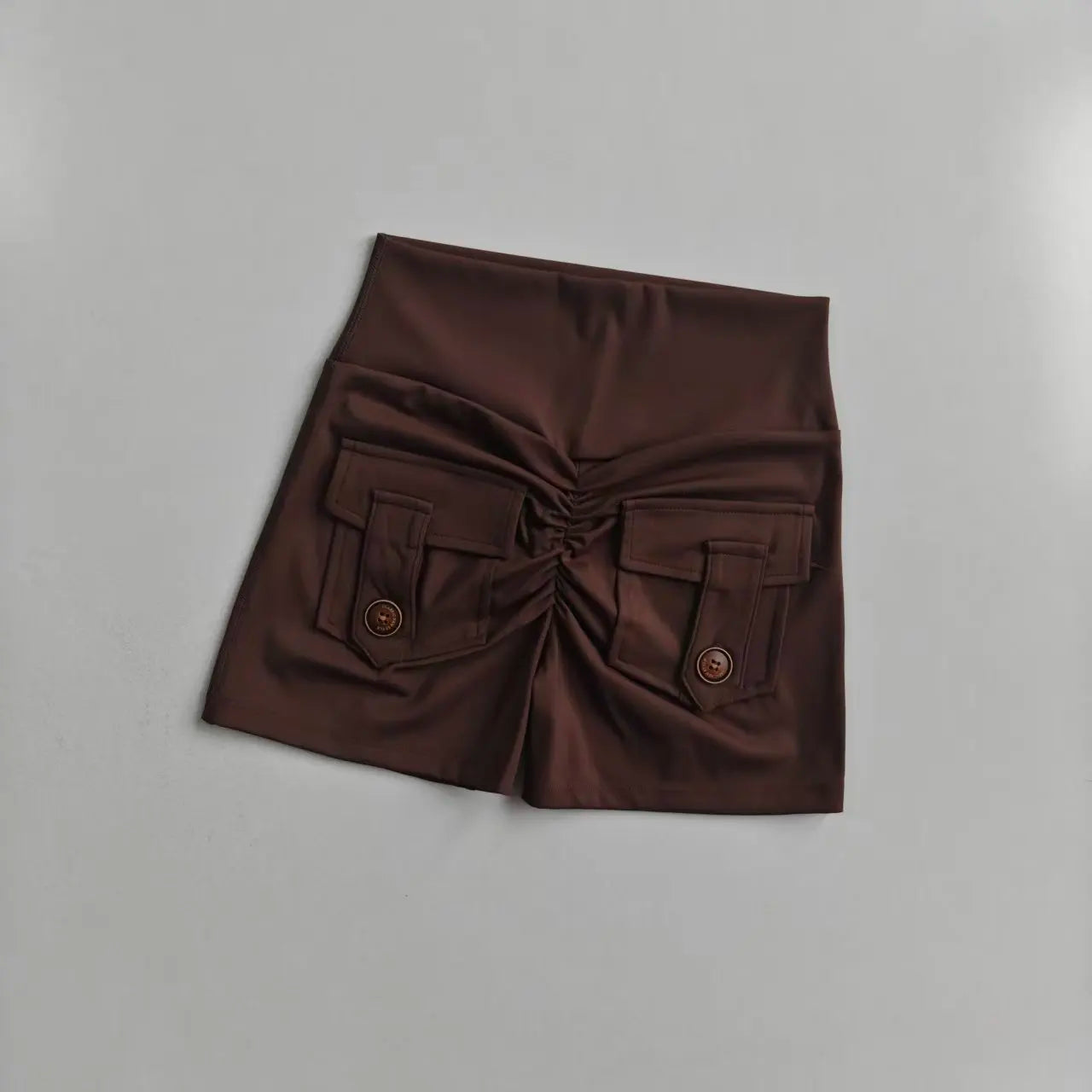 Women High Waist Seamless Fitness Shorts with Pockets