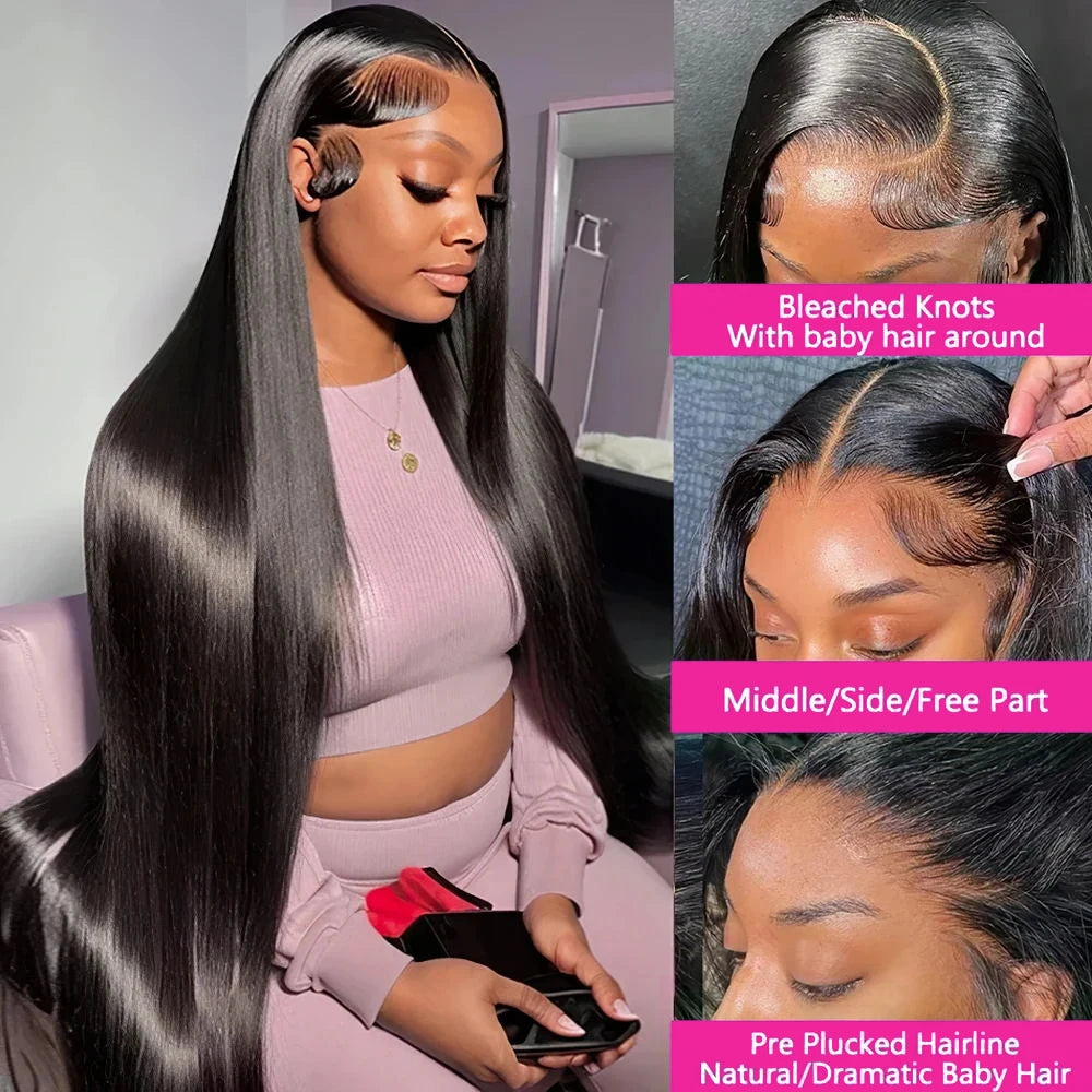 Silky Straight Wig – HD Lace Real Hair Look