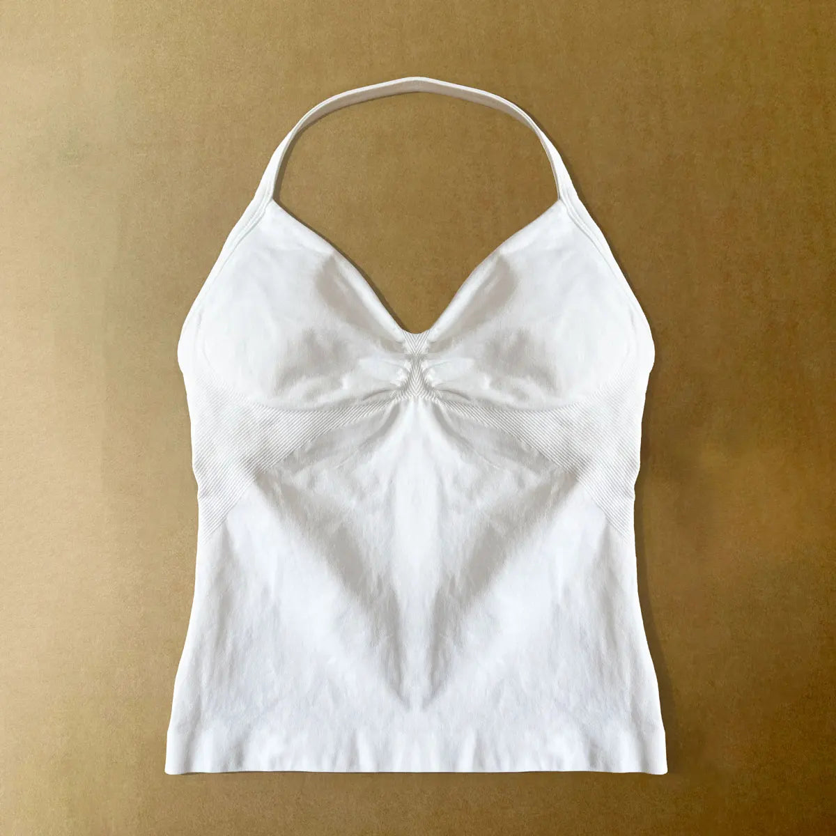 Longline Strappy Yoga Top Women Built In Bra Gym Fitness Halter Vest