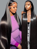 Bone Straight Human Hair Wig – HD Lace Front Glueless Wig for Women