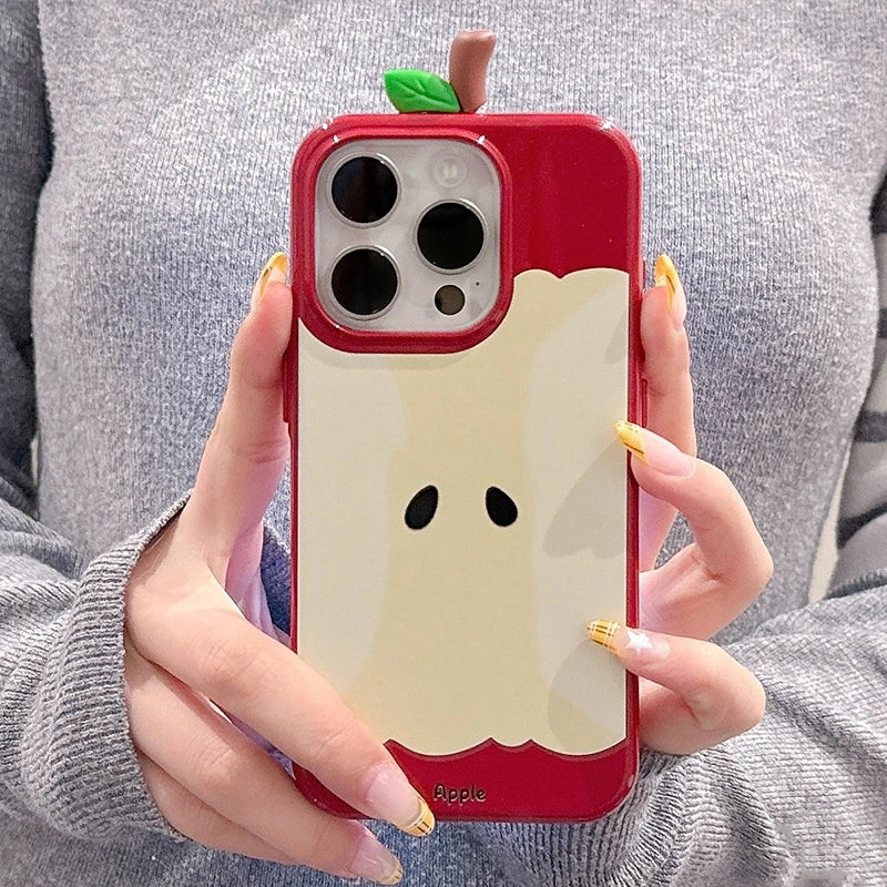 3D Apple Core Anti Drop Anti Scratch iPhone Case