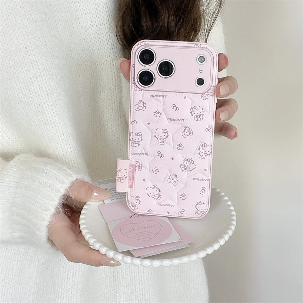 Cute Pink 3D Hello Kitty Silicone Shockproof iPhone Case