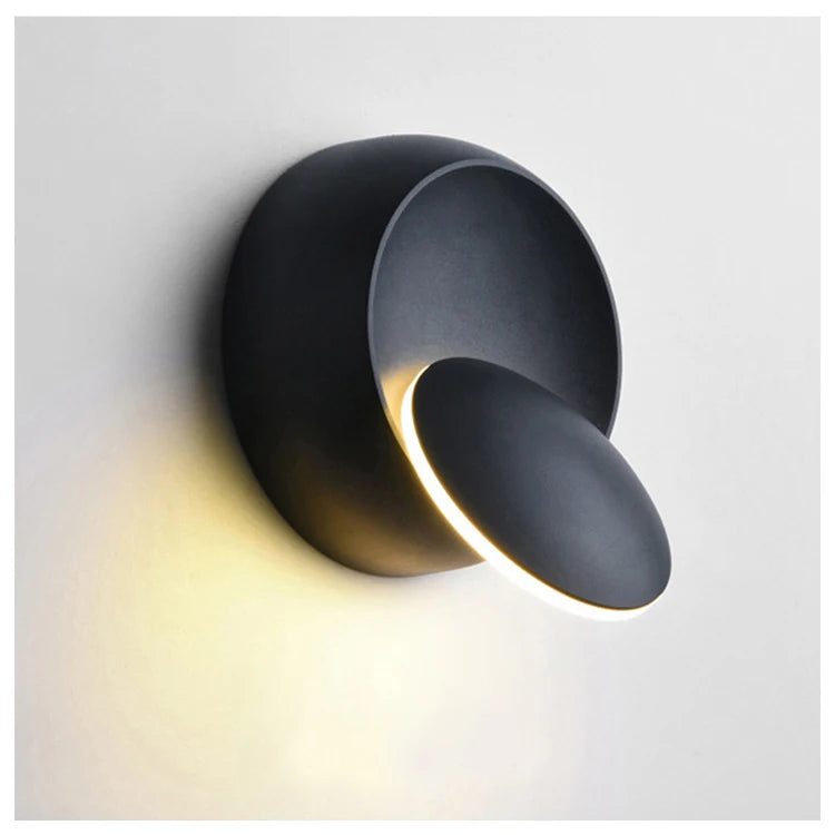 LED Wall Lamp 5W Rotatable 350 Degree Modern Wall Light for Living Room Bedroom