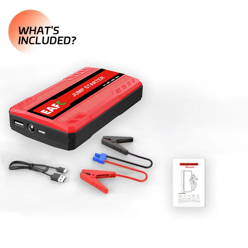 Portable Car Jump Starter 600A 12V – Emergency Battery Booster Power Bank for Petrol Vehicles