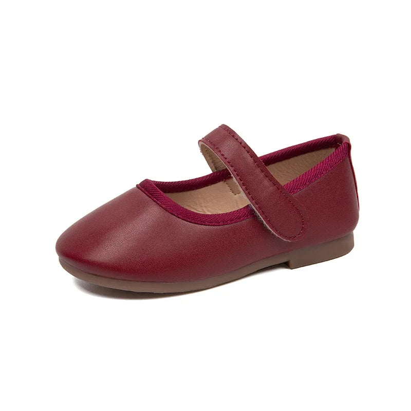 Girls Mary Jane Flats Soft Leather Princess Shoes for Toddlers & Kids