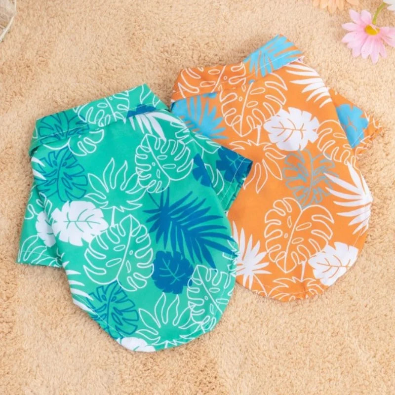 Dog Shirt Summer – Coconut Print Beach Pet Clothes for Dogs & Cats
