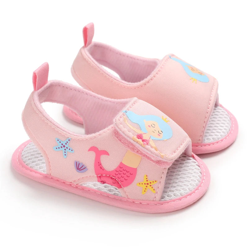 Baby Girl Pink Flat Shoes Soft Sole Lightweight Walking Shoes