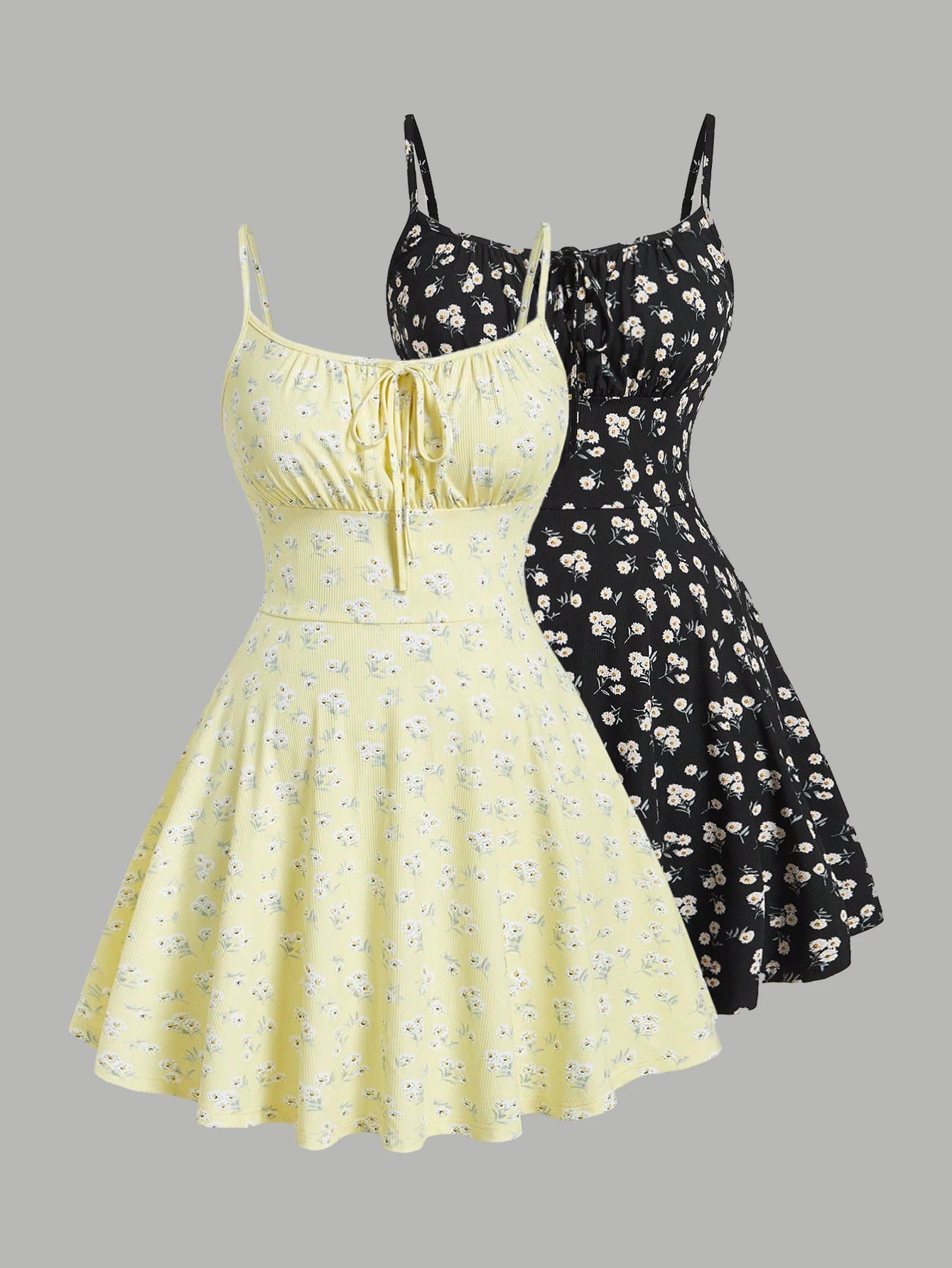 Women’s Floral Sleeveless Spaghetti Strap Camisole Dress