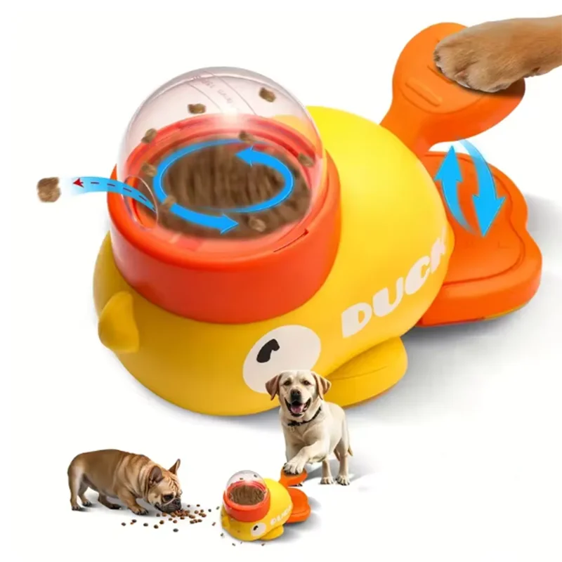 Interactive Duck Puzzle Pet Feeder Anti Slip Slow Feeding Toy for Dogs and Cats