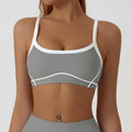 Women Sports Bra Shockproof Push Up Yoga Gym Bra Breathable Fitness Workout Top