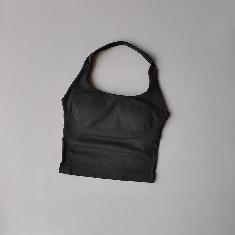 Women Halter Sports Bra Shockproof Yoga Running Fitness Vest