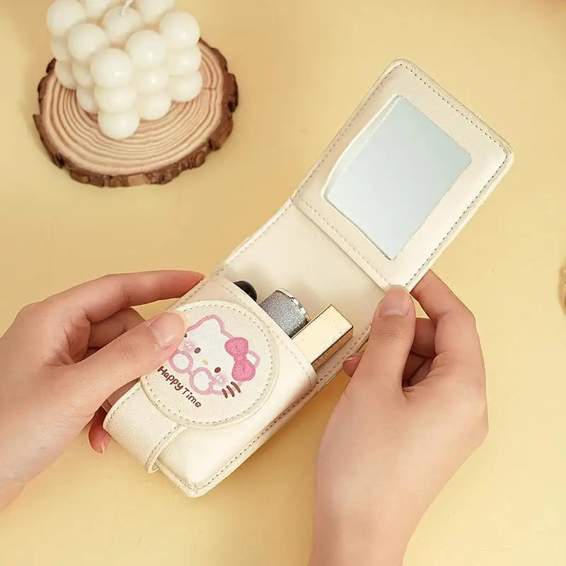 Hello Kitty Makeup Bag with Mirror Travel Case