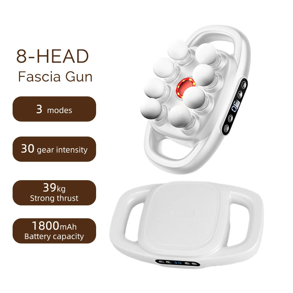 42 Heads Massage Gun Deep Tissue Muscle Massager High Frequency Body Fascia Gun for Back Neck Shoulder