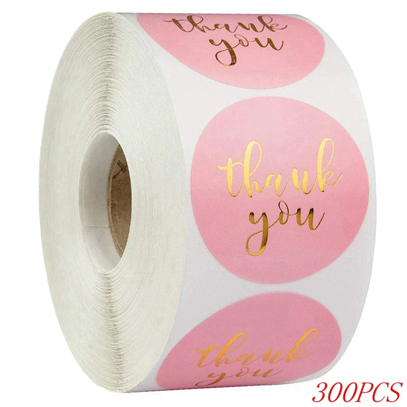 Thank You Stickers Roll – Elegant Packaging Labels for Small Business & Gift Wrapping