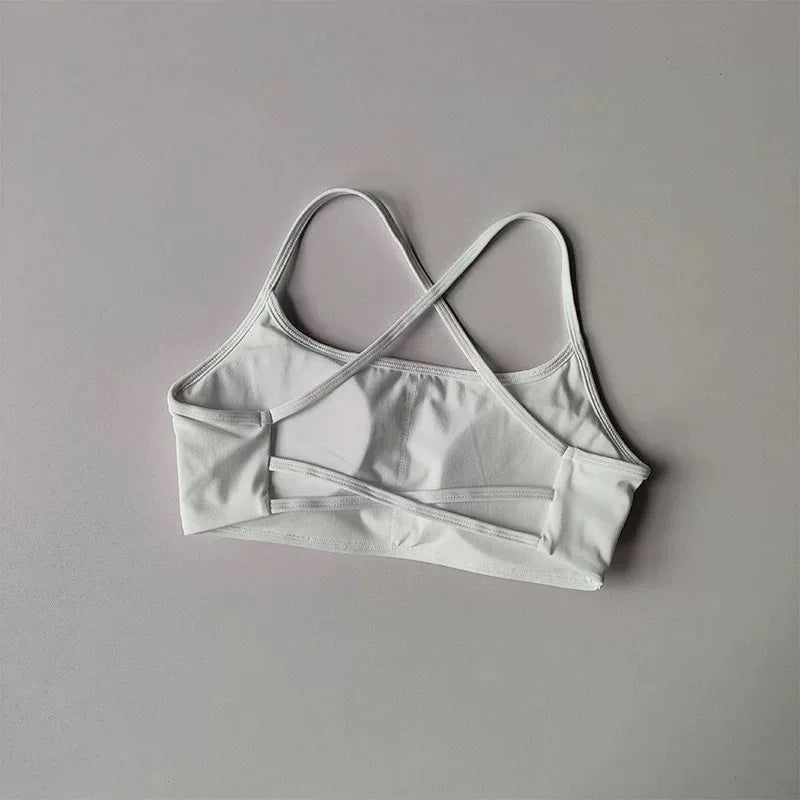 Women Cross Back Sports Bra Shockproof Yoga Running Fitness Vest