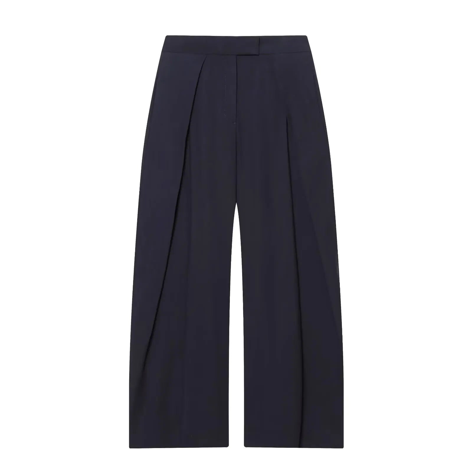 Women Military Green Pleated Wide Leg Pants Loose Casual Fashion Trousers 2025