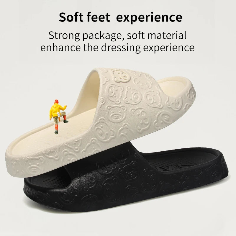 Non Slip Bathroom Slippers Women Soft EVA Shower Slides Indoor Home Sandals Anti Slip Summer Lightweight Slippers