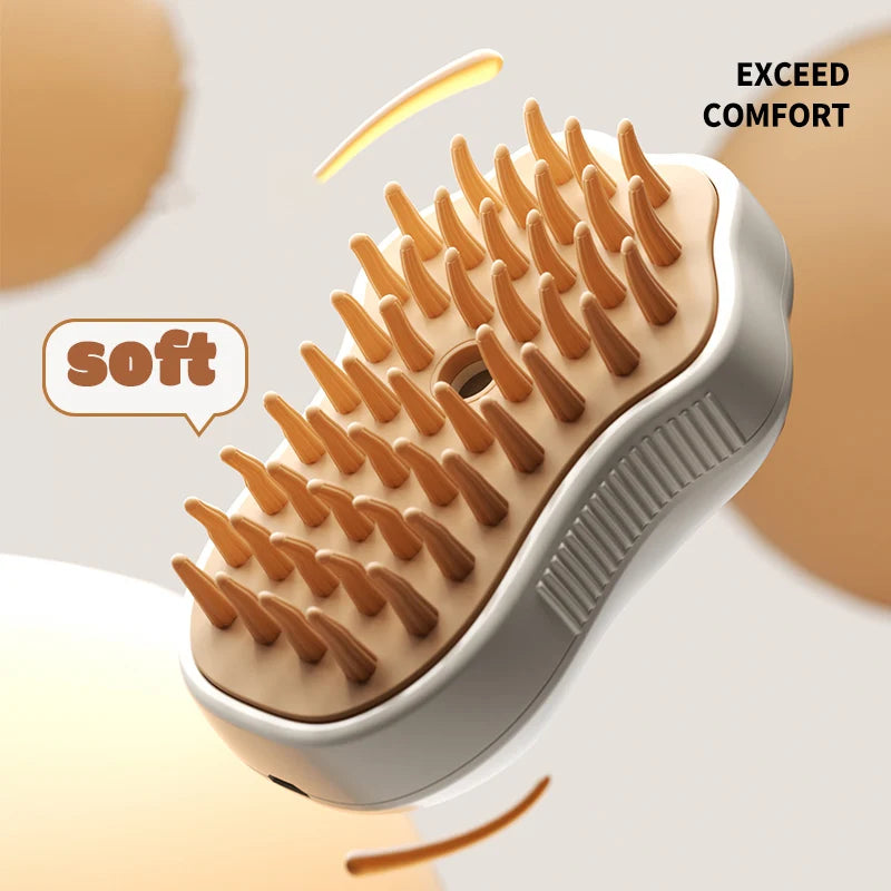 3 in 1 Pet Steam Brush for Cat Dog Grooming