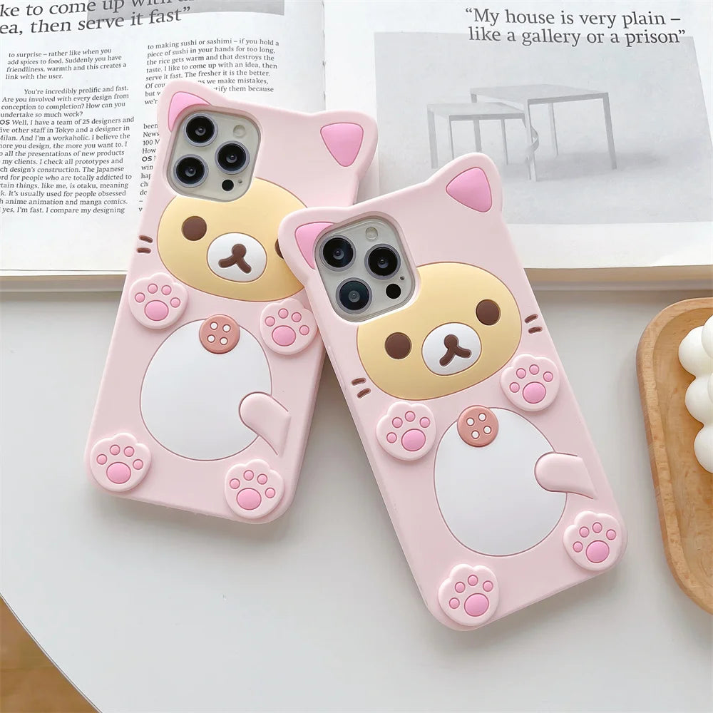 Cute Rilakkuma Bear iPhone Case
